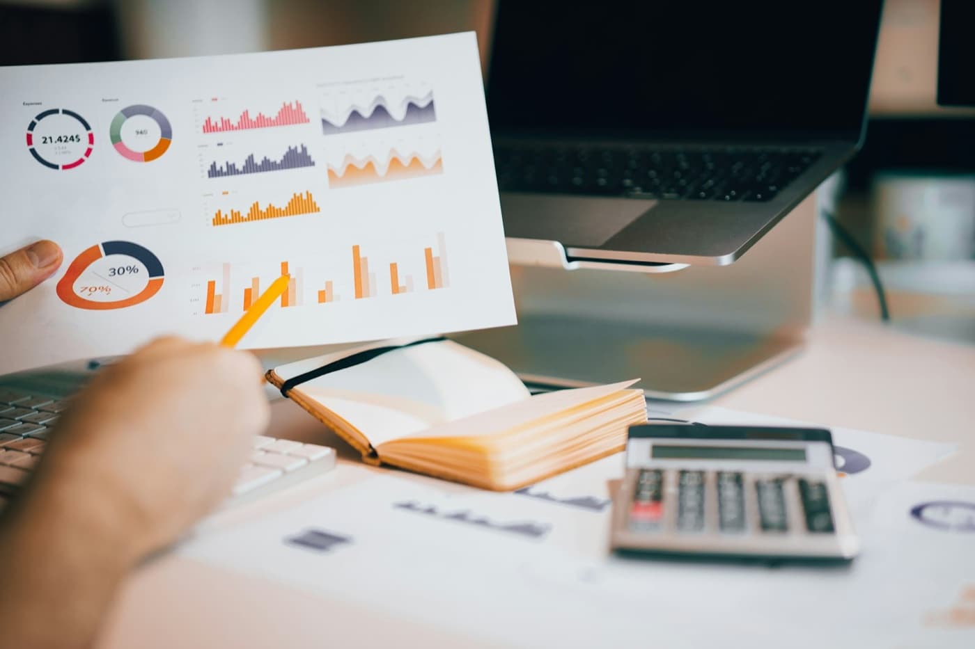 Business owner reviewing a processing statement