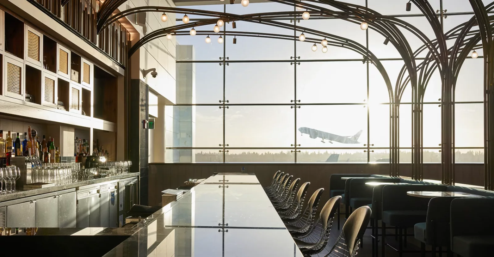 Interior of an airport lounge